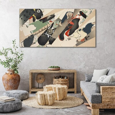 Schilderij op doek Dansende dieren in beweging