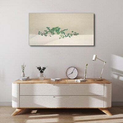 Canvas schilderij Delicate planten tegen een neutrale achtergrond