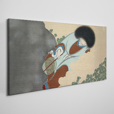 Foto op canvas Een winterwandeling in traditionele stijl