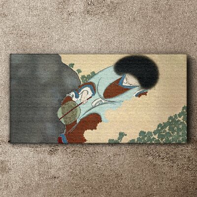 Foto op canvas Een winterwandeling in traditionele stijl