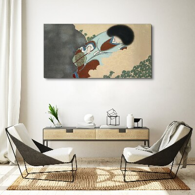 Foto op canvas Een winterwandeling in traditionele stijl