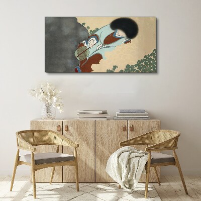 Foto op canvas Een winterwandeling in traditionele stijl