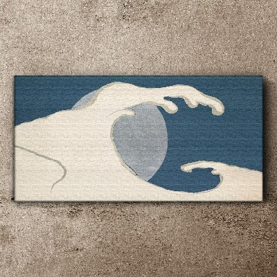 Canvas schilderij Een golf in het maanlicht