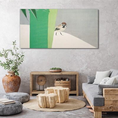 Schilderij op doek Een gevleugelde vriend in het groen