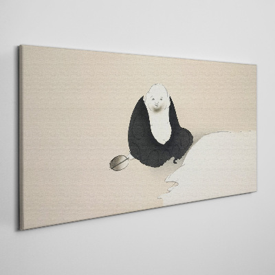 Foto op canvas Een stil moment in een monochrome ruimte