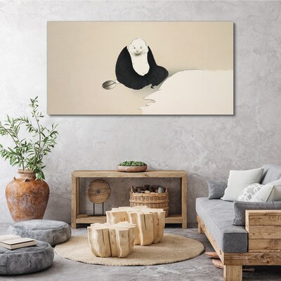 Foto op canvas Een stil moment in een monochrome ruimte