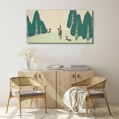 Canvas schilderij Boshert tegen de achtergrond van bomen