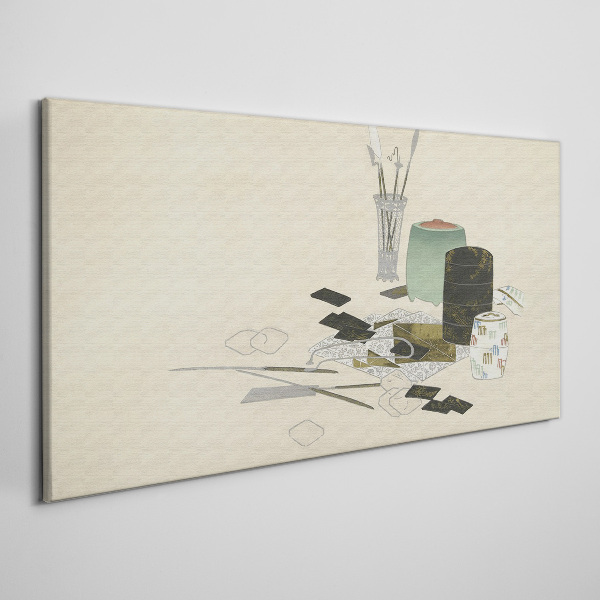 Canvas schilderij Een minimalistische compositie met keramiek