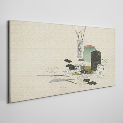 Canvas schilderij Een minimalistische compositie met keramiek