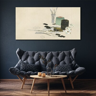 Canvas schilderij Een minimalistische compositie met keramiek