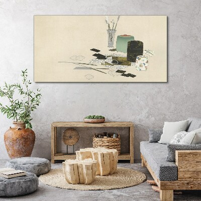 Canvas schilderij Een minimalistische compositie met keramiek