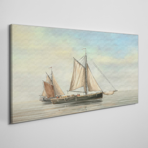 Canvas schilderij Een rustige ochtend op het water