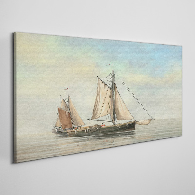 Canvas schilderij Een rustige ochtend op het water