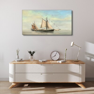 Canvas schilderij Een rustige ochtend op het water