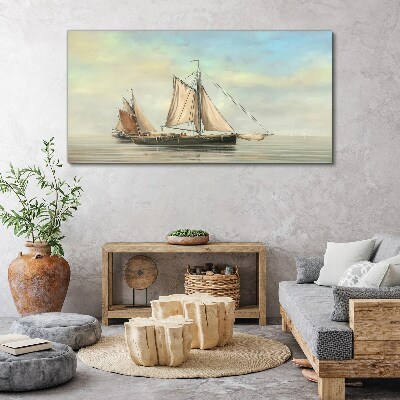 Canvas schilderij Een rustige ochtend op het water