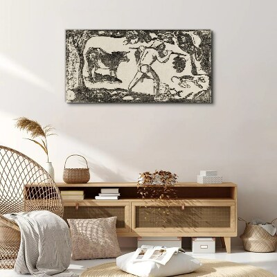 Canvas schilderij Pastorale scène met vee