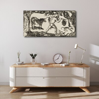 Canvas schilderij Pastorale scène met vee