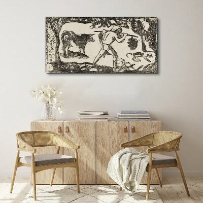 Canvas schilderij Pastorale scène met vee