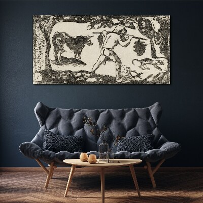 Canvas schilderij Pastorale scène met vee