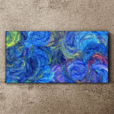 Schilderij op doek Wervelende blauwe spiralen