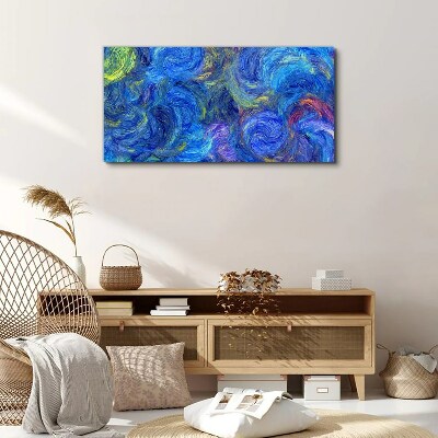 Schilderij op doek Wervelende blauwe spiralen