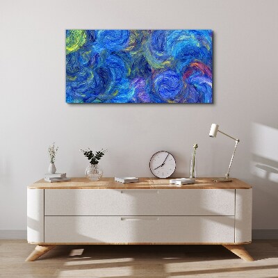 Schilderij op doek Wervelende blauwe spiralen