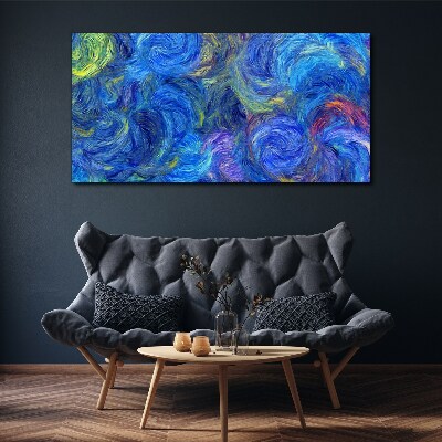 Schilderij op doek Wervelende blauwe spiralen