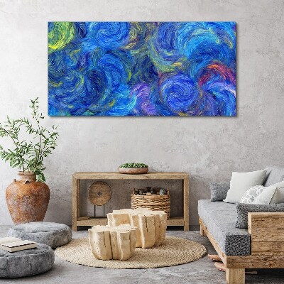 Schilderij op doek Wervelende blauwe spiralen