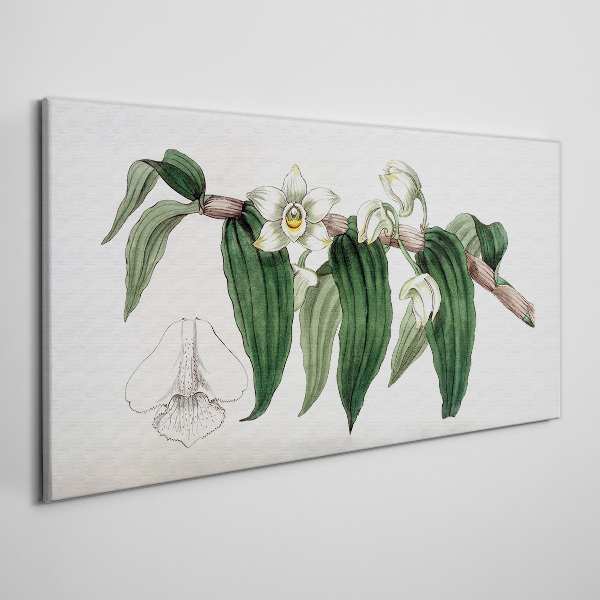 Foto op canvas Bloemstuk met bladeren