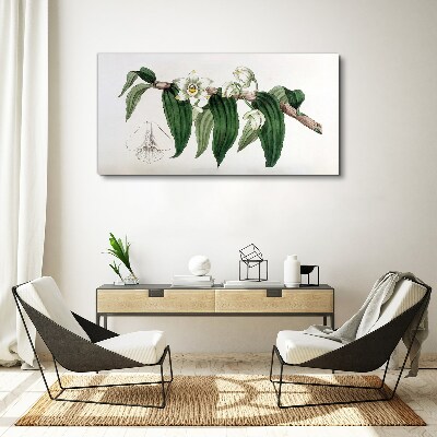 Foto op canvas Bloemstuk met bladeren