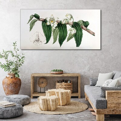 Foto op canvas Bloemstuk met bladeren