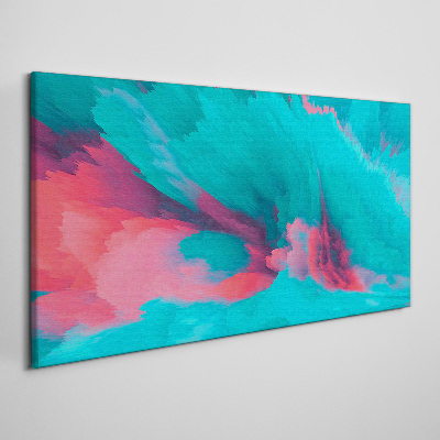 Canvas schilderij Turquoise golven van abstractie