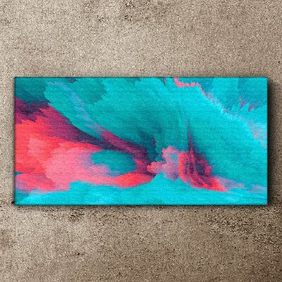 Canvas schilderij Turquoise golven van abstractie