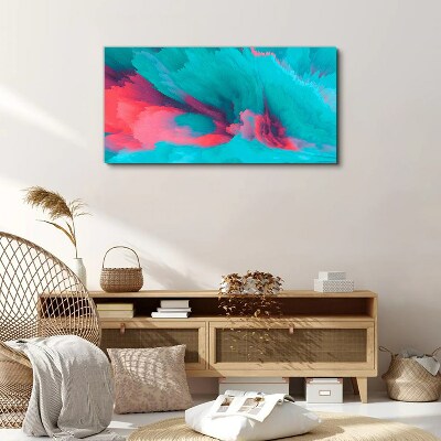 Canvas schilderij Turquoise golven van abstractie