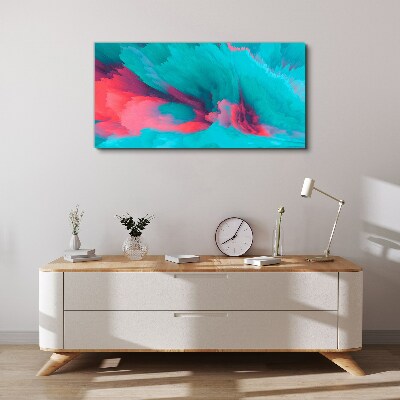 Canvas schilderij Turquoise golven van abstractie