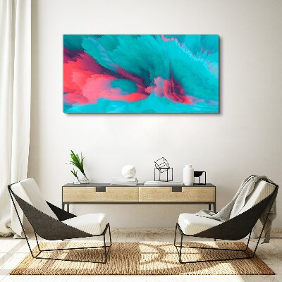 Canvas schilderij Turquoise golven van abstractie