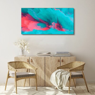 Canvas schilderij Turquoise golven van abstractie