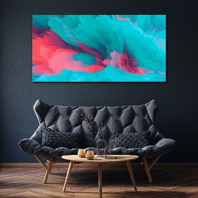 Canvas schilderij Turquoise golven van abstractie
