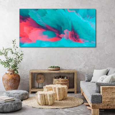 Canvas schilderij Turquoise golven van abstractie