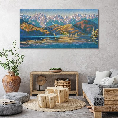 Foto op canvas Berglandschap in zomerkleuren