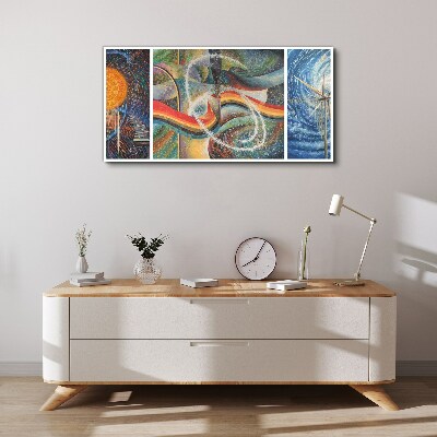 Canvas schilderij Beweging en harmonie van kleuren