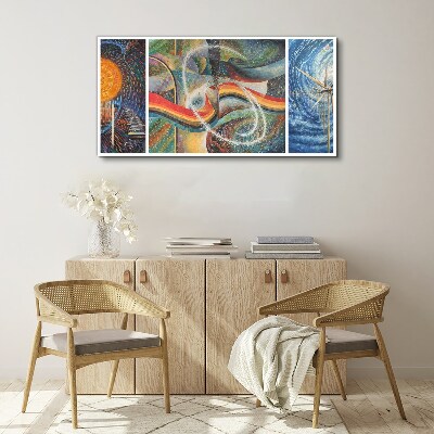 Canvas schilderij Beweging en harmonie van kleuren