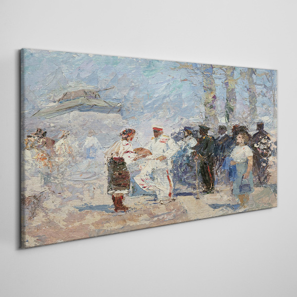 Schilderij op doek Ontmoeting op het platteland