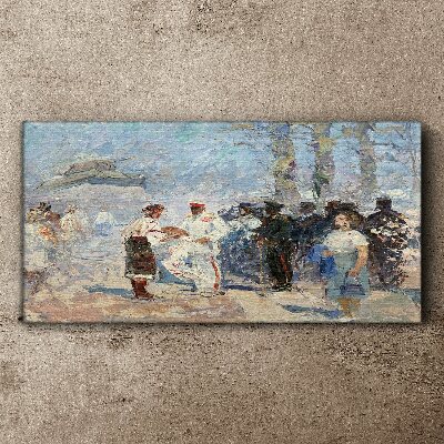 Schilderij op doek Ontmoeting op het platteland