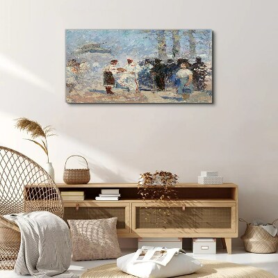 Schilderij op doek Ontmoeting op het platteland