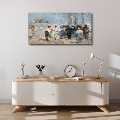 Schilderij op doek Ontmoeting op het platteland