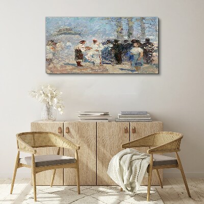 Schilderij op doek Ontmoeting op het platteland