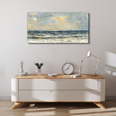 Canvas schilderij Een kalme zee op een zomerdag