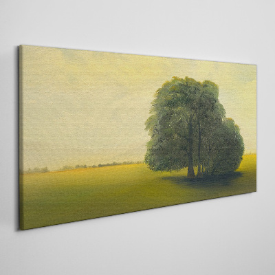 Foto op canvas Een vredig landschap met een boom