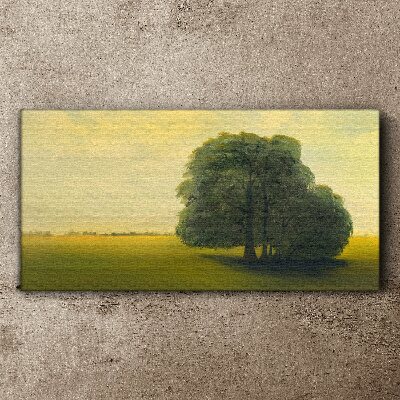 Foto op canvas Een vredig landschap met een boom